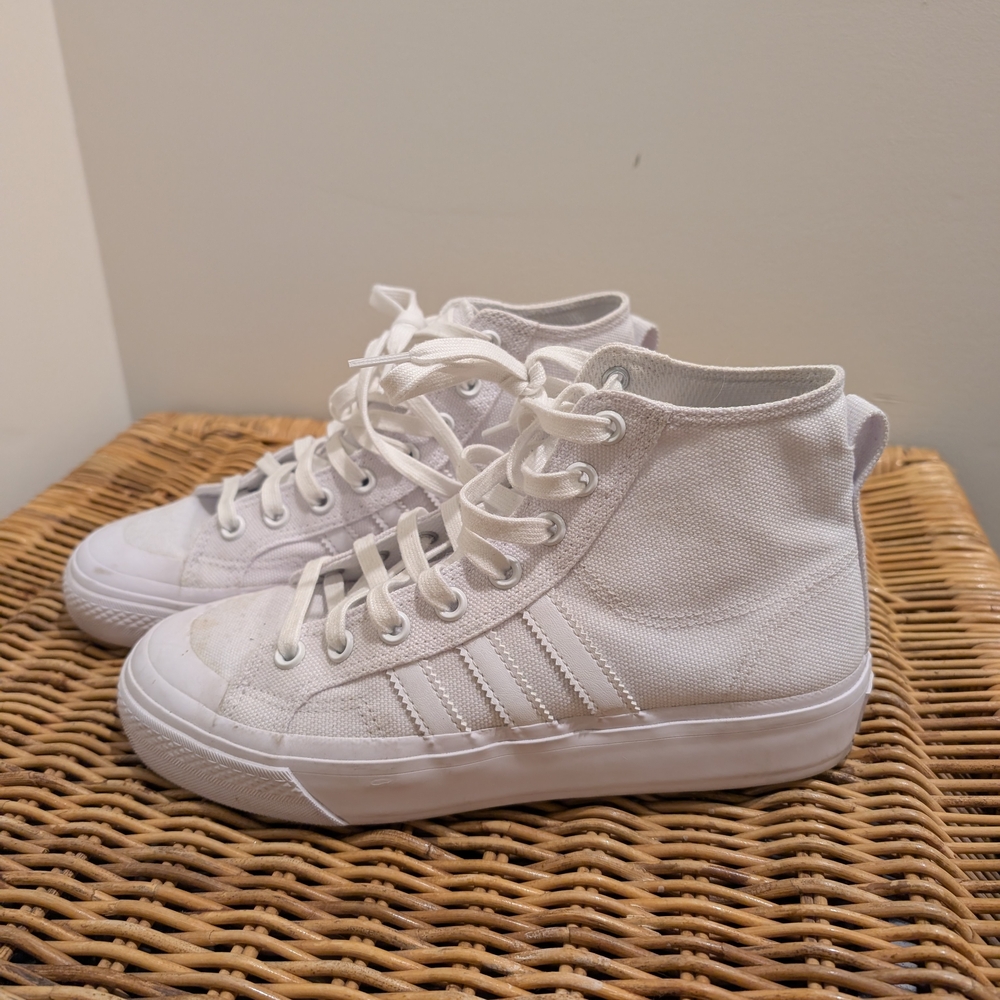 Adidas White High-Top Sneakers